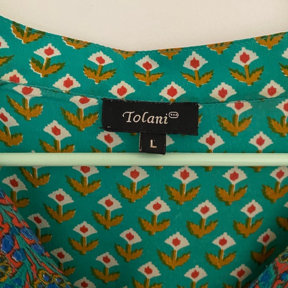 Green Tolani Silk Tunic - Picture 3 of 4